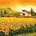 Famous Sunflowers Paintings - Valley of Sunflowers